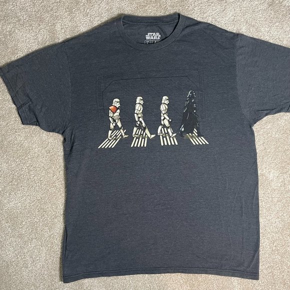 Star Wars "Beatles" Abbey Road Black Tee Shirt L